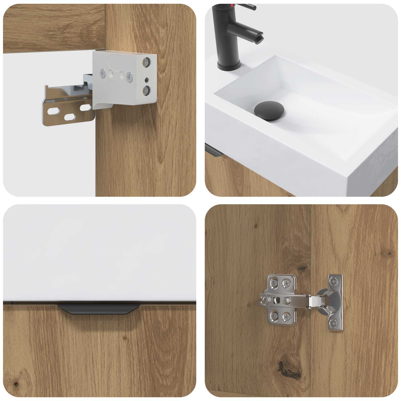 Mobile bagno con rubinetto Rovere Artigianale | homemem39