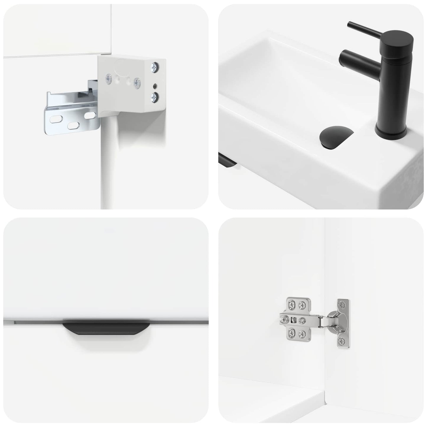 Mobile bagno con rubinetto Bianco 45,5 x 22,5 x 84 cm | homemem39