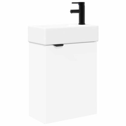 Mobile bagno con rubinetto Bianco 45,5 x 22,5 x 84 cm