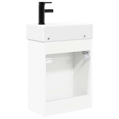 Mobile bagno con rubinetto Bianco 45,5 x 22,5 x 84 cm | homemem39