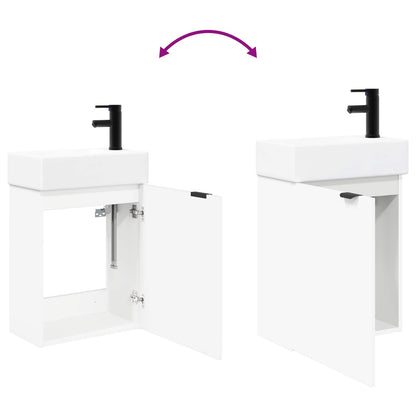 Mobile bagno con rubinetto Bianco 45,5 x 22,5 x 84 cm | homemem39