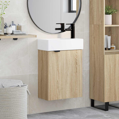 Mobile bagno con rubinetto Rovere Sonoma 45,5 x 22,5 x 84 cm | homemem39
