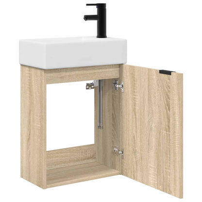 Mobile bagno con rubinetto Rovere Sonoma 45,5 x 22,5 x 84 cm | homemem39