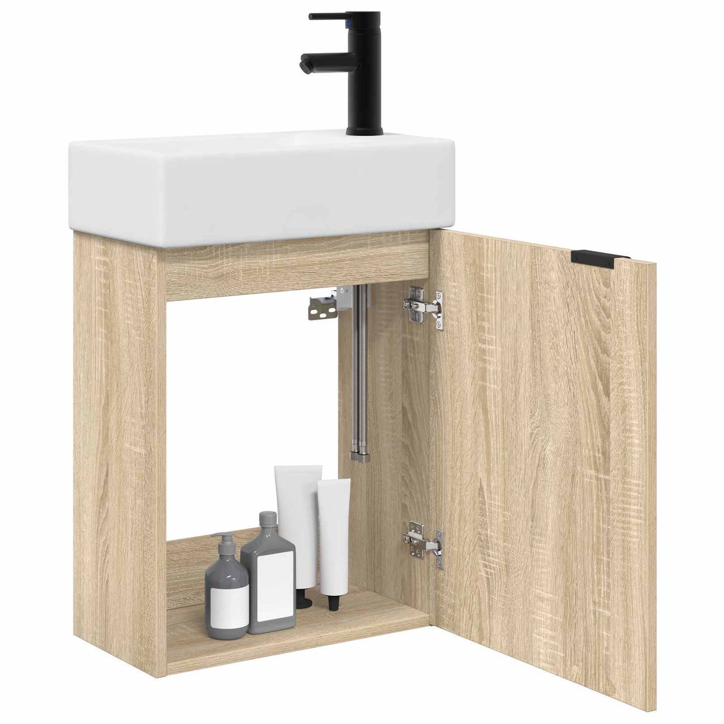 Mobile bagno con rubinetto Rovere Sonoma 45,5 x 22,5 x 84 cm | homemem39