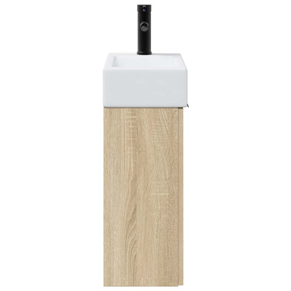 Mobile bagno con rubinetto Rovere Sonoma 45,5 x 22,5 x 84 cm | homemem39