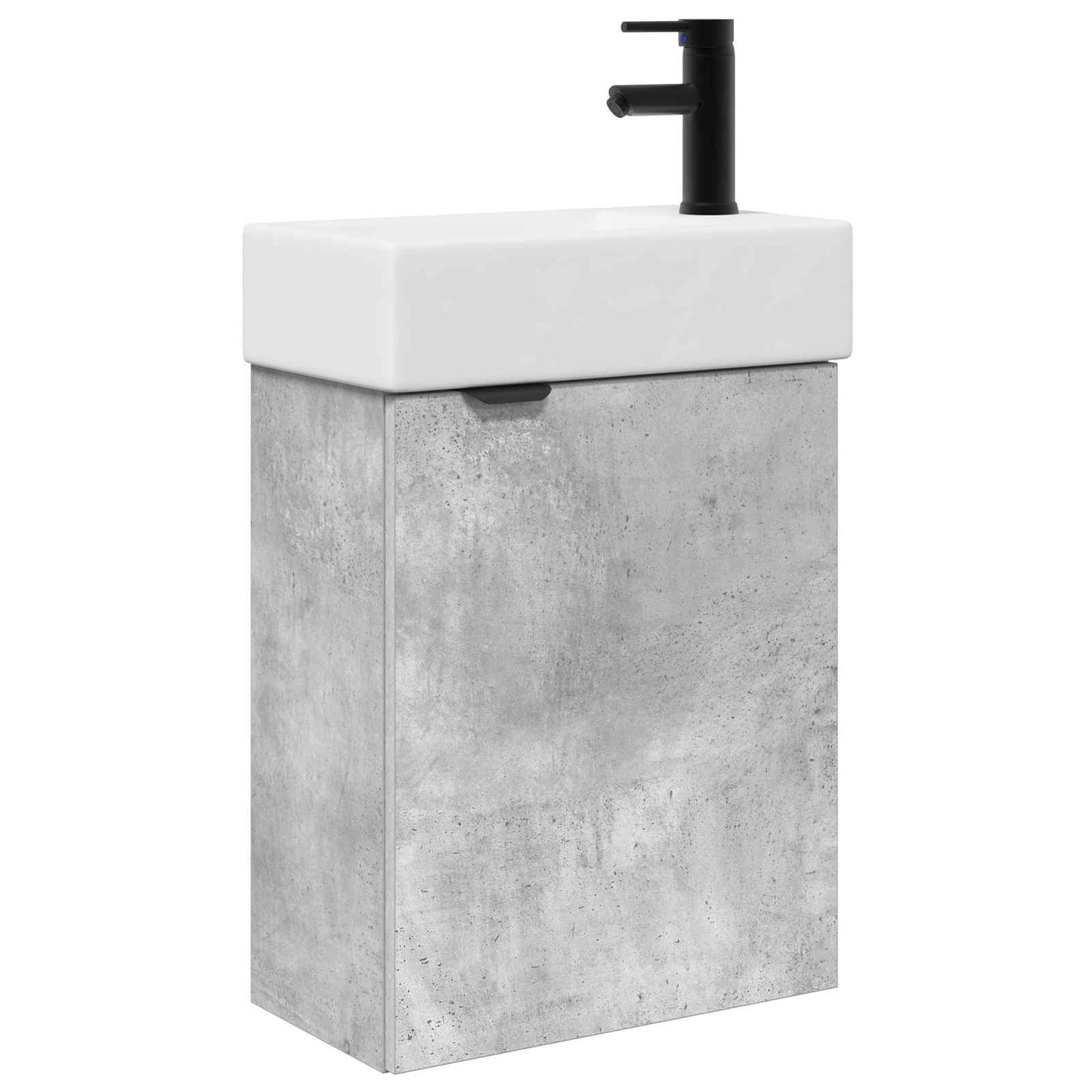 Mobile bagno con rubinetto Grigio Cemento 45,5 x 22,5 x 84 cm | homemem39