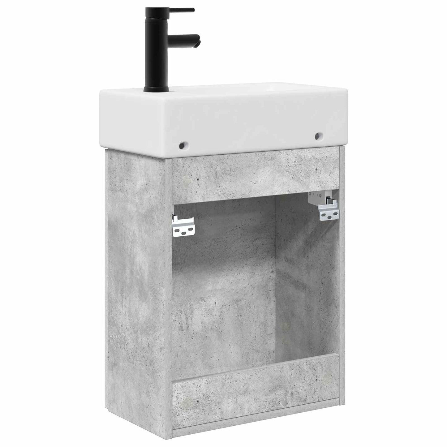 Mobile bagno con rubinetto Grigio Cemento 45,5 x 22,5 x 84 cm | homemem39