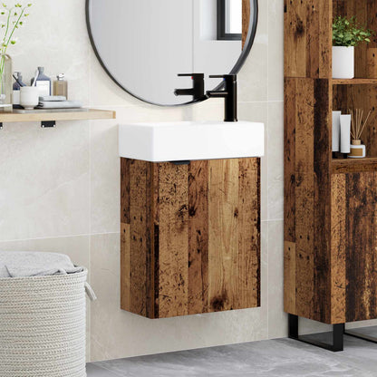 Mobile bagno con rubinetto Legno antico 45,5 x 22,5 x 84 cm | homemem39