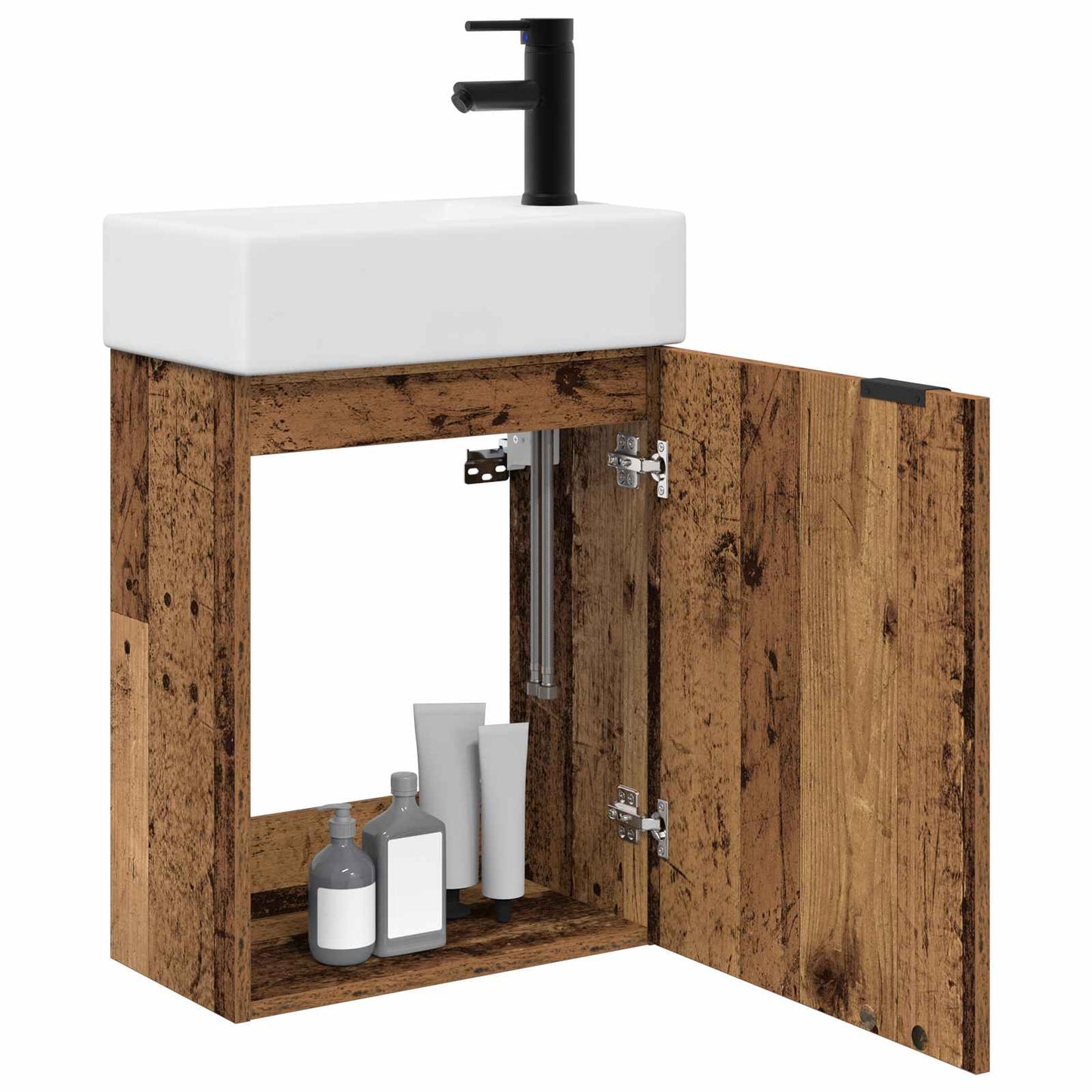 Mobile bagno con rubinetto Legno antico 45,5 x 22,5 x 84 cm | homemem39