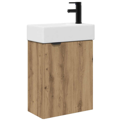 Mobile bagno con rubinetto Rovere Artigianale | homemem39