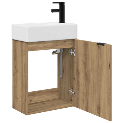 Mobile bagno con rubinetto Rovere Artigianale | homemem39