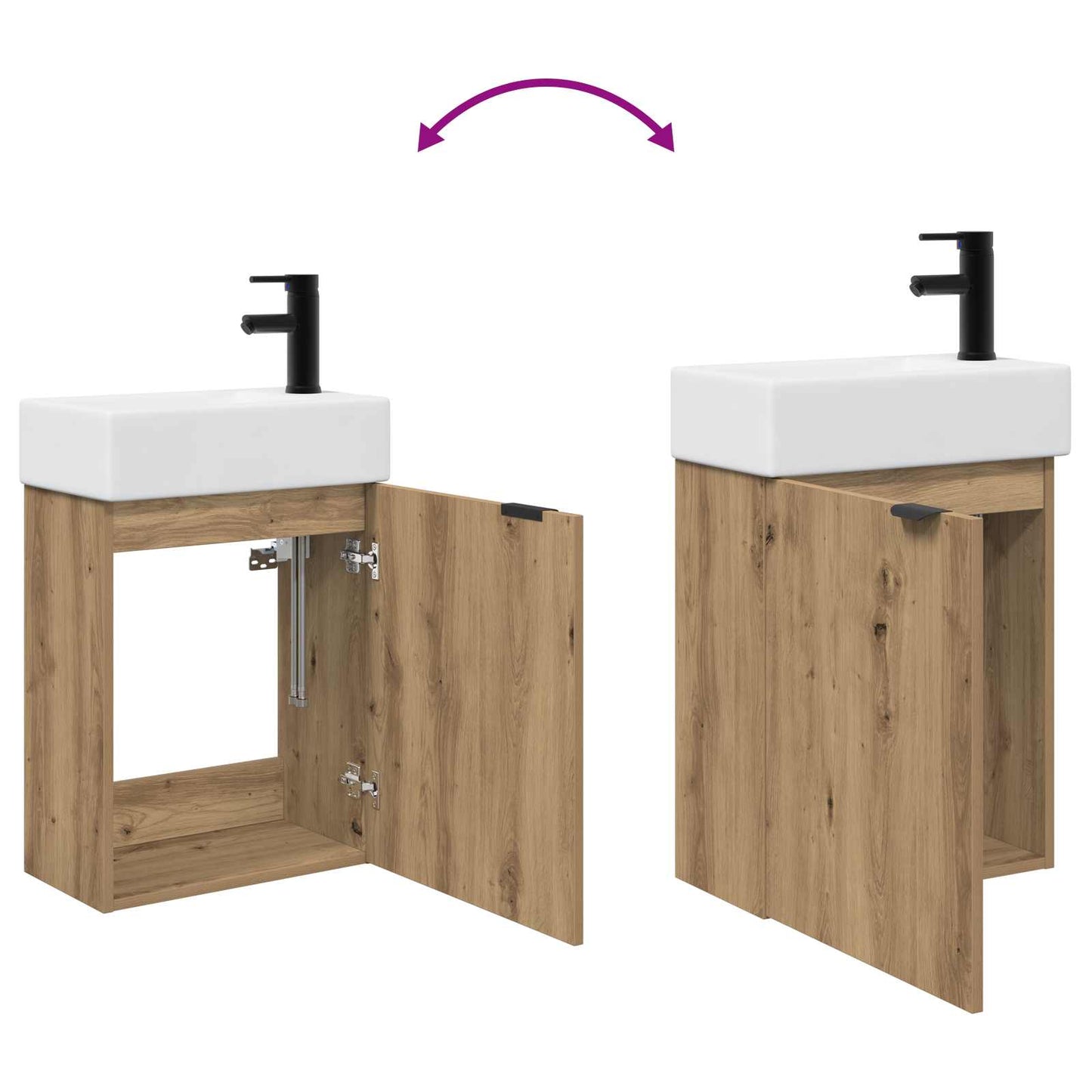 Mobile bagno con rubinetto Rovere Artigianale | homemem39
