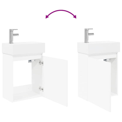 Mobile bagno con rubinetto Bianco 45,5 x 22,5 x 84 cm | homemem39