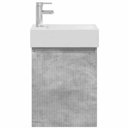 Mobile bagno con rubinetto Grigio Cemento 45,5 x 22,5 x 84 cm