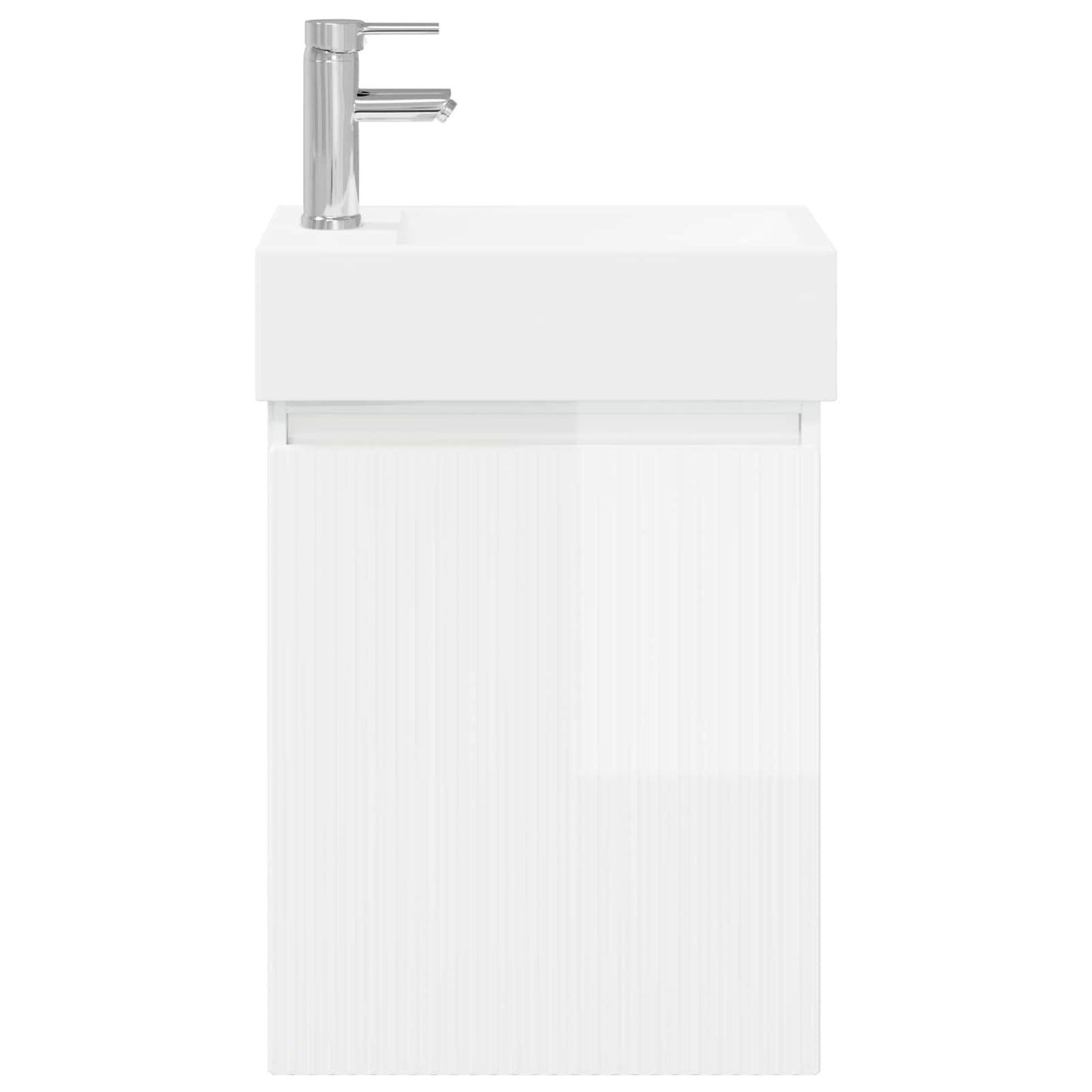 Mobile bagno con rubinetto Bianco Lucido 45,5 x 22,5 x 84 cm | homemem39