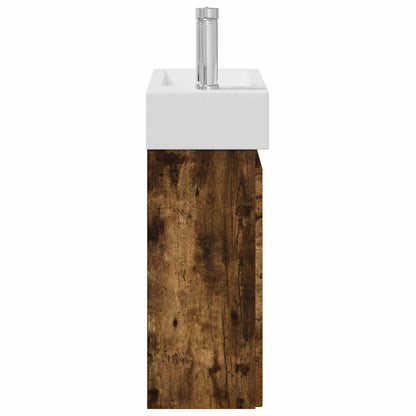 Mobile bagno con rubinetto Rovere Fumo 45,5 x 22,5 x 84 cm