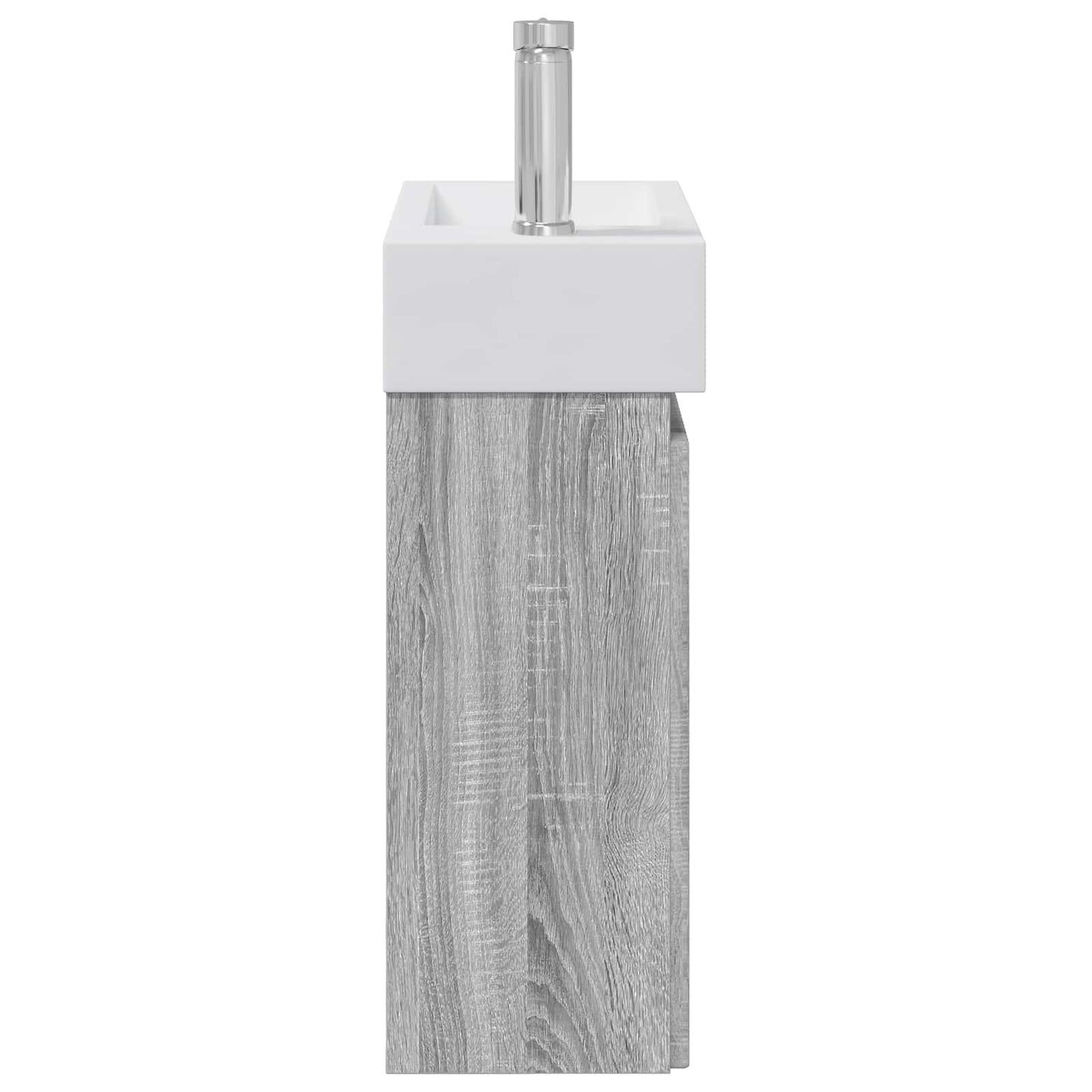 Mobile bagno con rubinetto Sonoma grigio 45,5 x 22,5 x 84 cm | homemem39