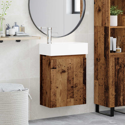 Mobile bagno con rubinetto Legno antico 45,5 x 22,5 x 84 cm | homemem39