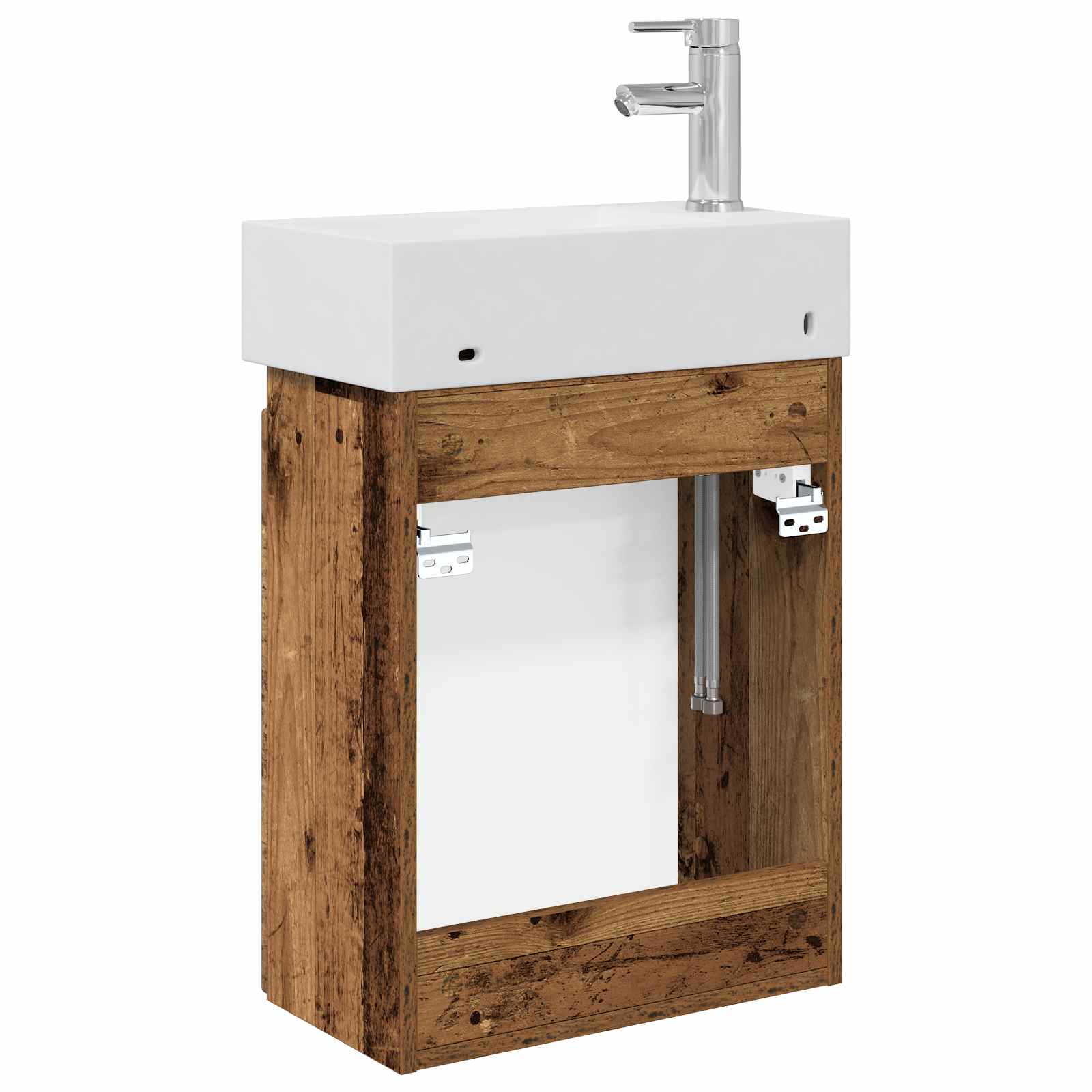 Mobile bagno con rubinetto Legno antico 45,5 x 22,5 x 84 cm | homemem39