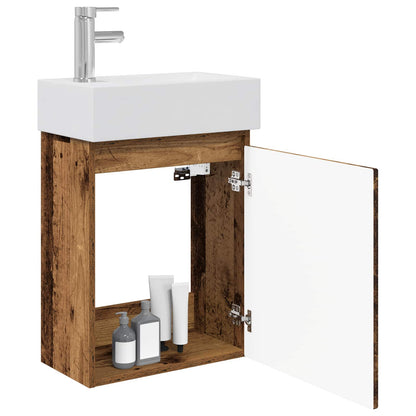 Mobile bagno con rubinetto Legno antico 45,5 x 22,5 x 84 cm | homemem39