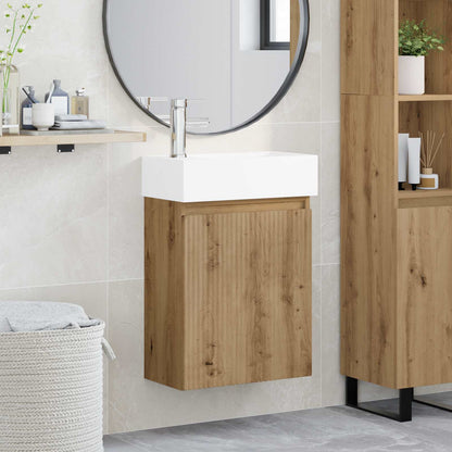 Mobile bagno con rubinetto Rovere Artigianale | homemem39