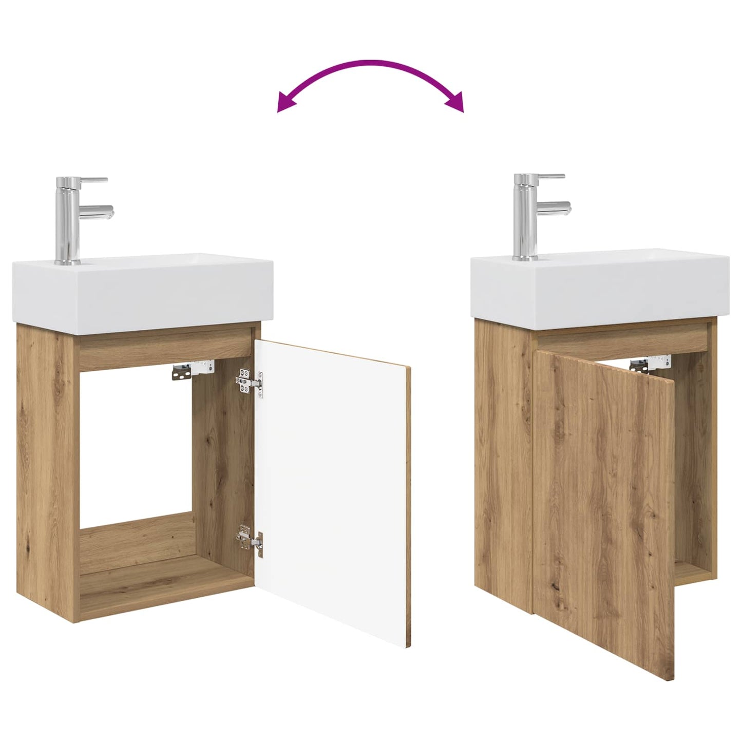 Mobile bagno con rubinetto Rovere Artigianale | homemem39