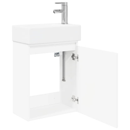 Mobile bagno con rubinetto Bianco 45,5 x 22,5 x 84 cm | homemem39