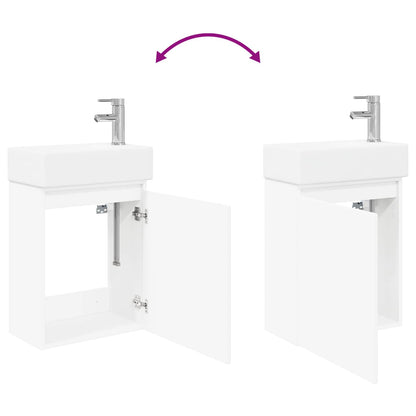 Mobile bagno con rubinetto Bianco 45,5 x 22,5 x 84 cm | homemem39