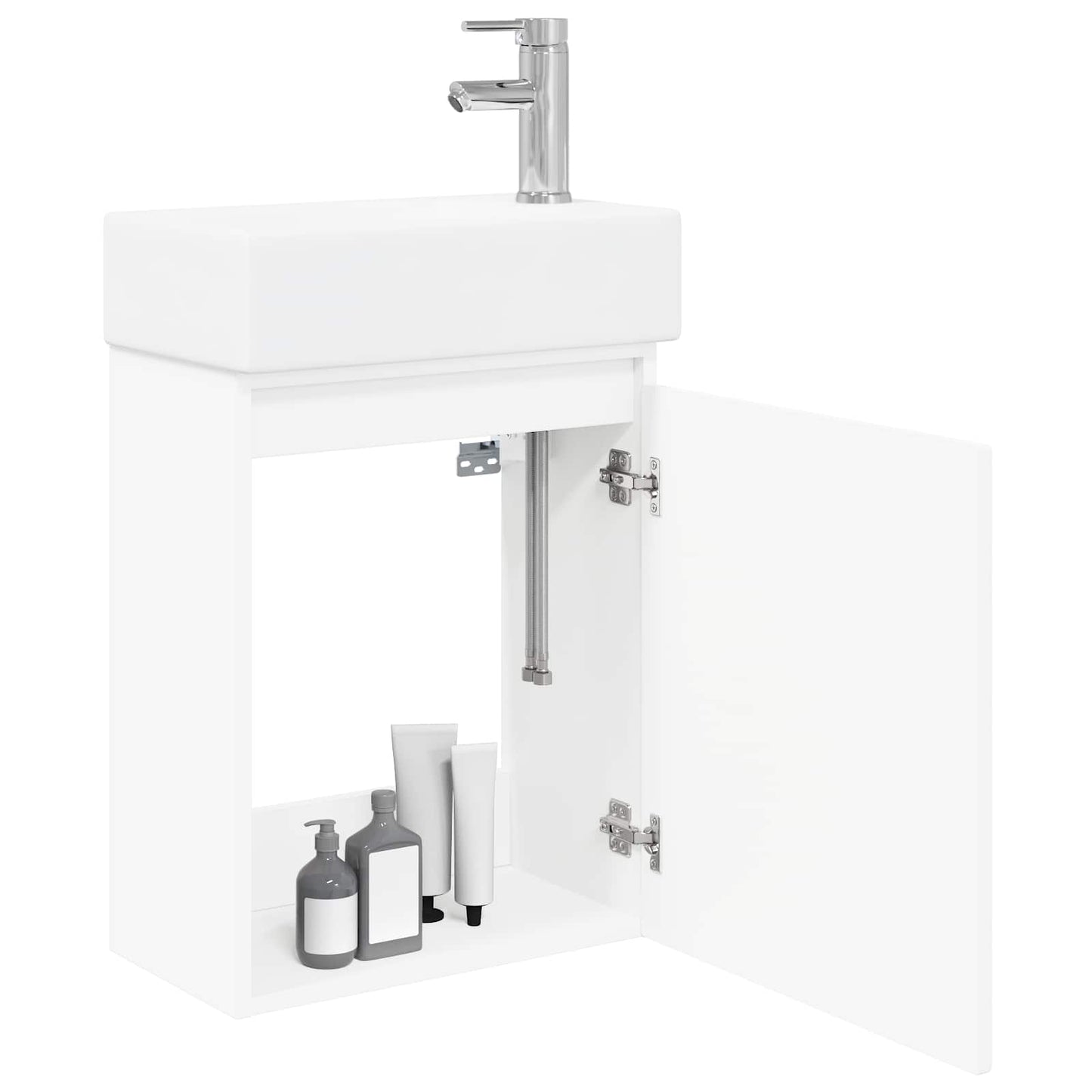 Mobile bagno con rubinetto Bianco 45,5 x 22,5 x 84 cm | homemem39