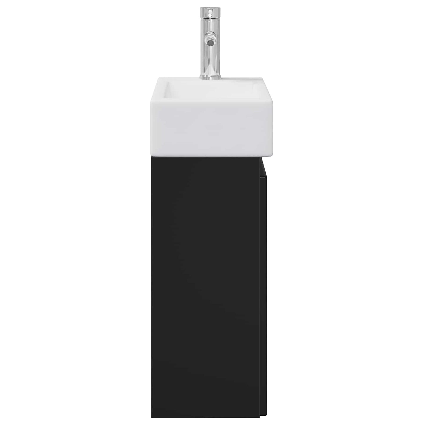Mobile bagno con rubinetto Nero 45,5 x 22,5 x 84 cm | homemem39