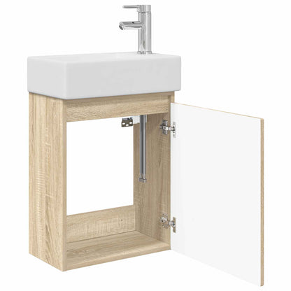 Mobile bagno con rubinetto Rovere Sonoma 45,5 x 22,5 x 84 cm | homemem39