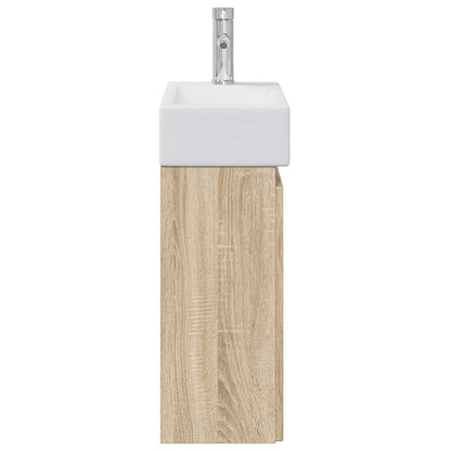 Mobile bagno con rubinetto Rovere Sonoma 45,5 x 22,5 x 84 cm | homemem39