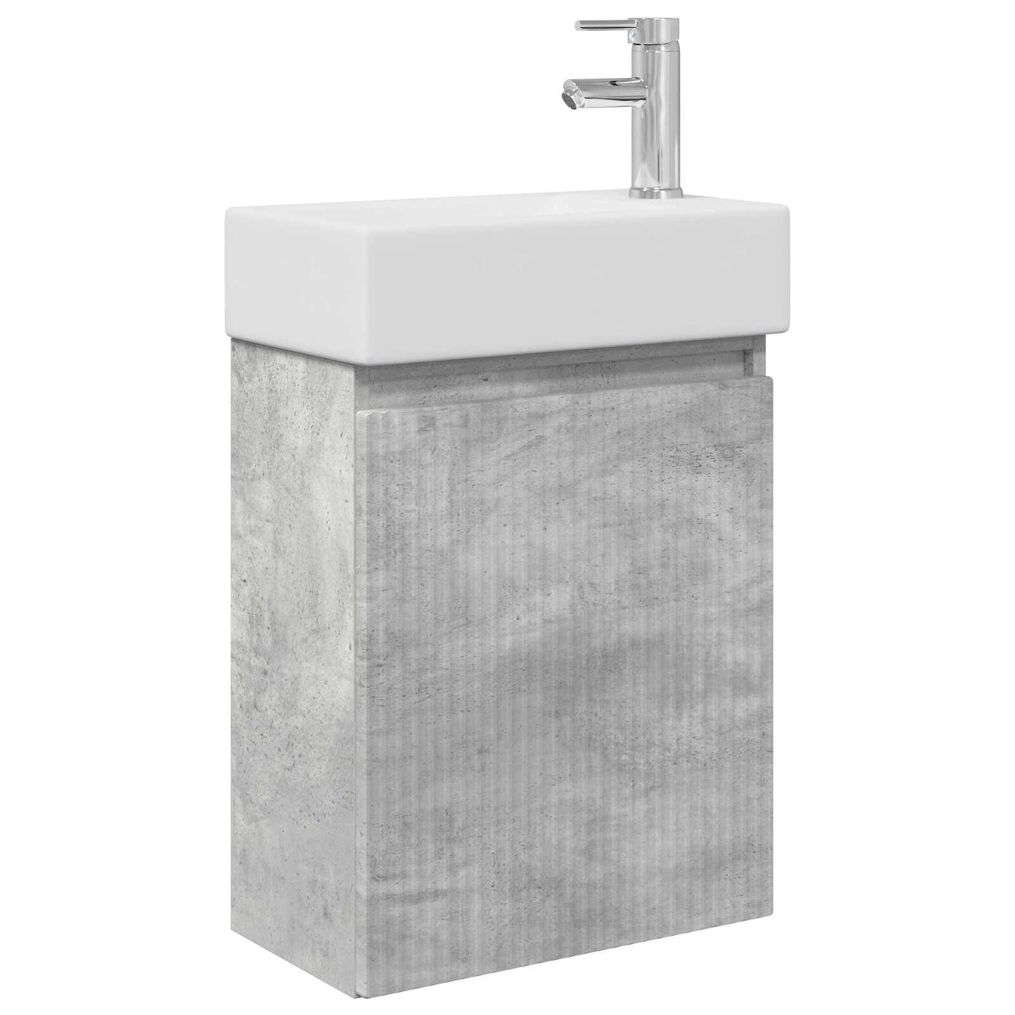 Mobile bagno con rubinetto Grigio Cemento 45,5 x 22,5 x 84 cm | homemem39