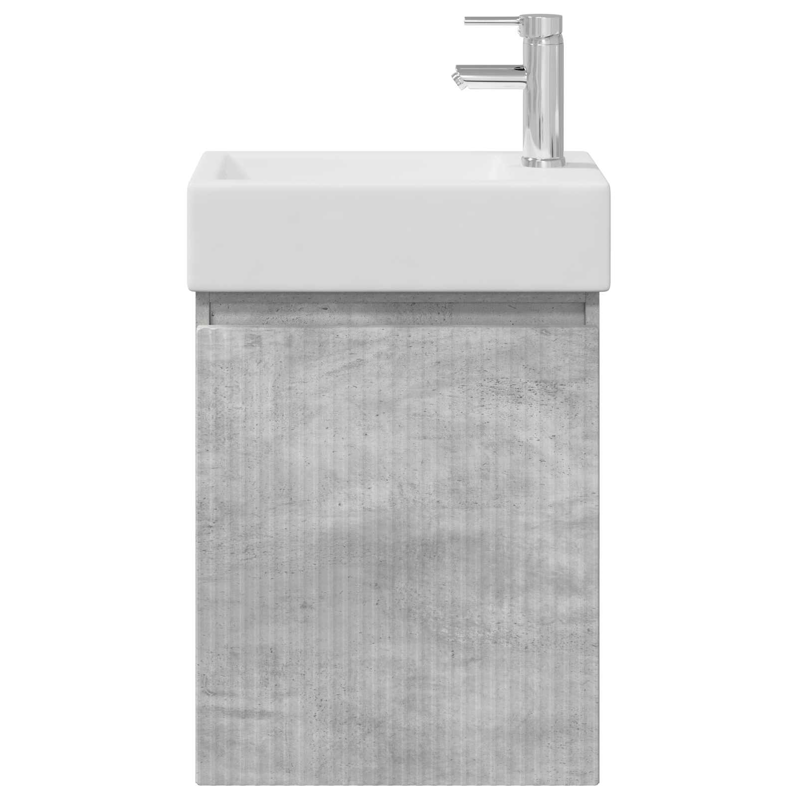 Mobile bagno con rubinetto Grigio Cemento 45,5 x 22,5 x 84 cm | homemem39