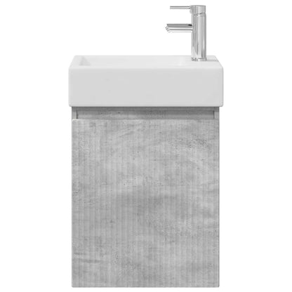 Mobile bagno con rubinetto Grigio Cemento 45,5 x 22,5 x 84 cm | homemem39