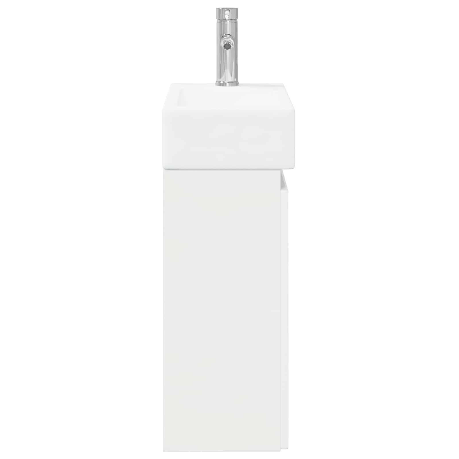Mobile bagno con rubinetto Bianco Lucido 45,5 x 22,5 x 84 cm | homemem39