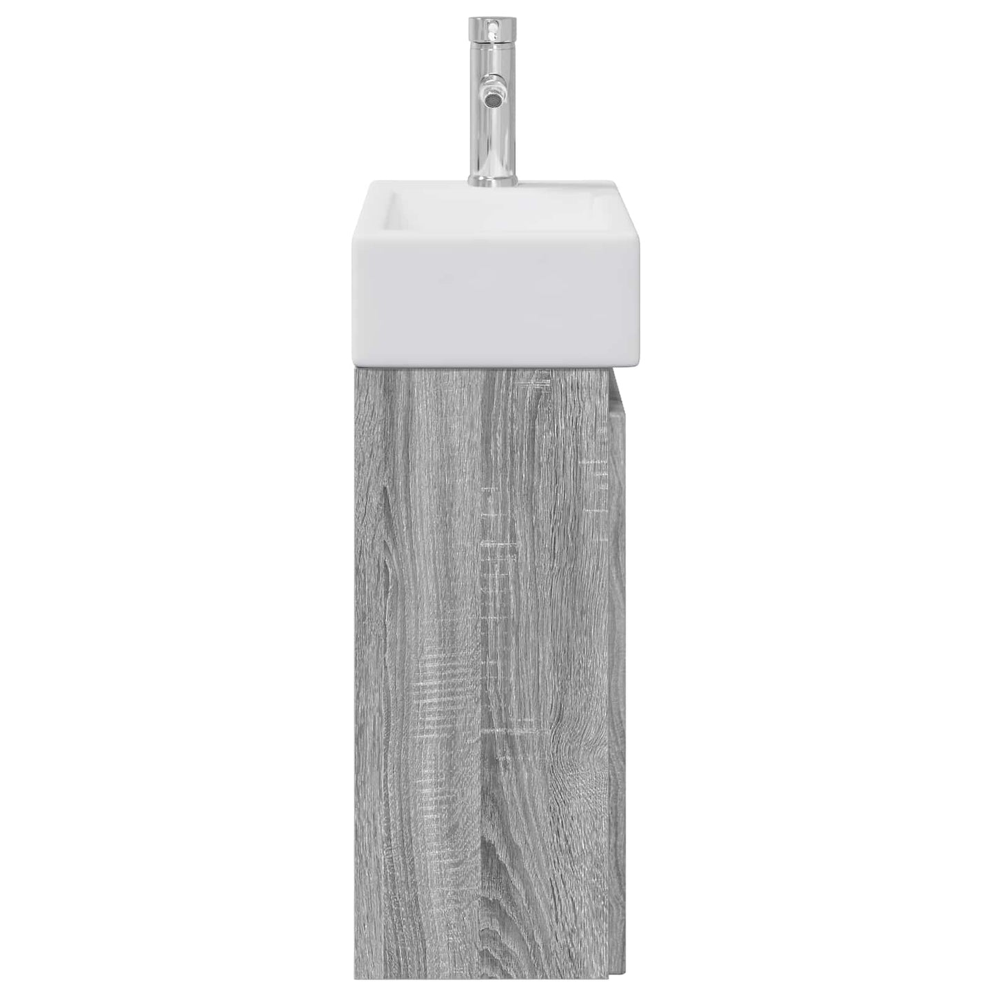 Mobile bagno con rubinetto Sonoma grigio 45,5 x 22,5 x 84 cm | homemem39