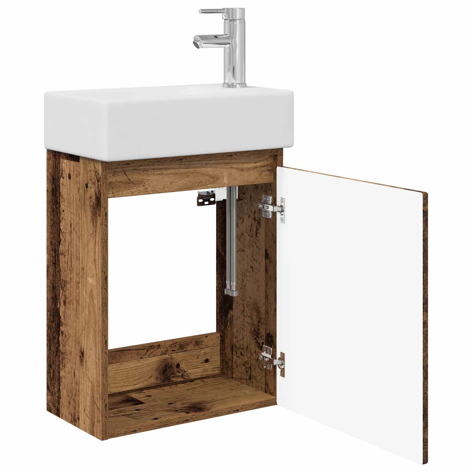 Mobile bagno con rubinetto Legno antico 45,5 x 22,5 x 84 cm | homemem39