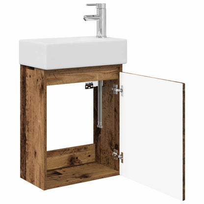 Mobile bagno con rubinetto Legno antico 45,5 x 22,5 x 84 cm | homemem39