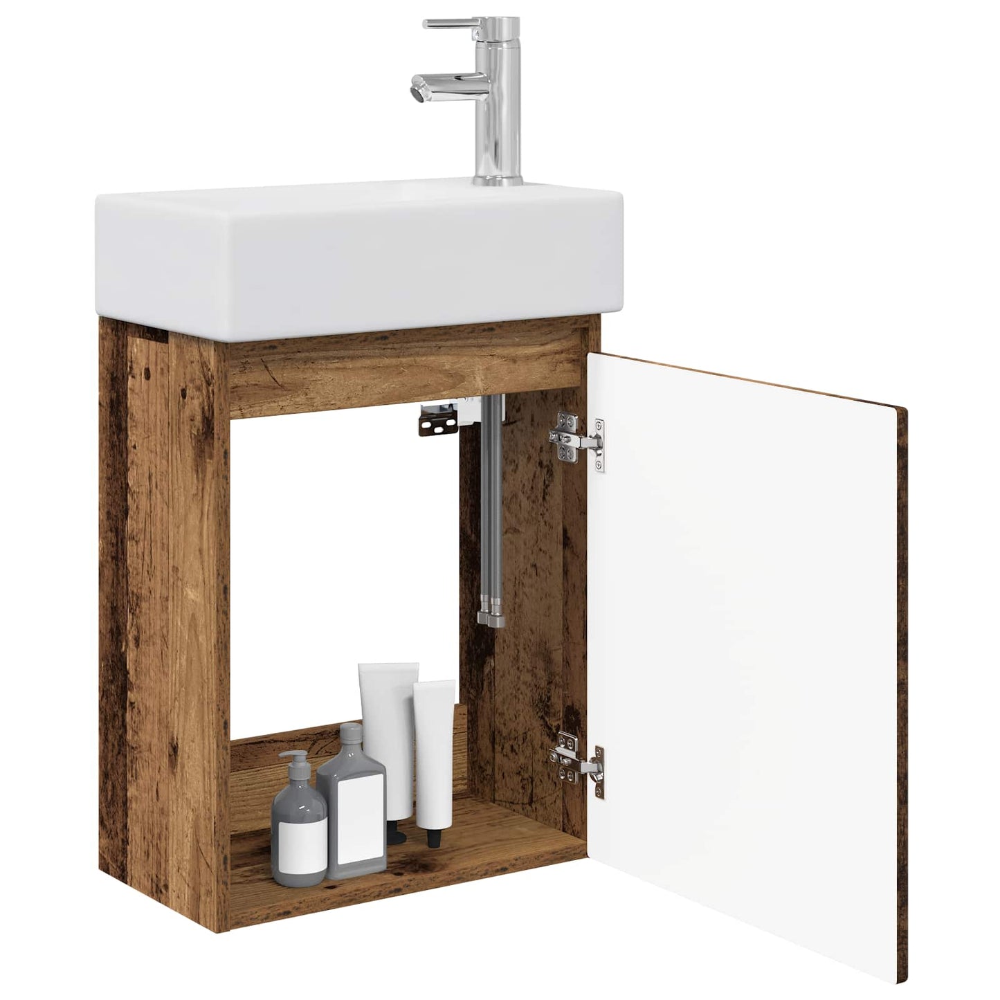 Mobile bagno con rubinetto Legno antico 45,5 x 22,5 x 84 cm | homemem39