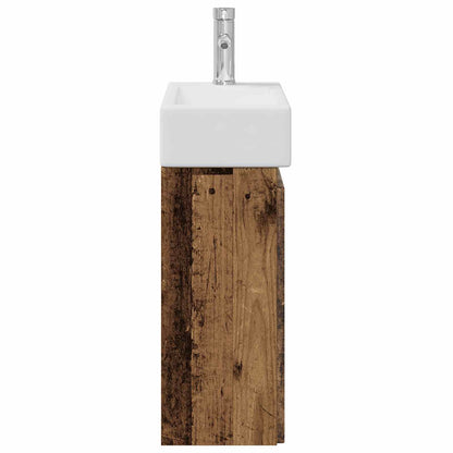 Mobile bagno con rubinetto Legno antico 45,5 x 22,5 x 84 cm | homemem39
