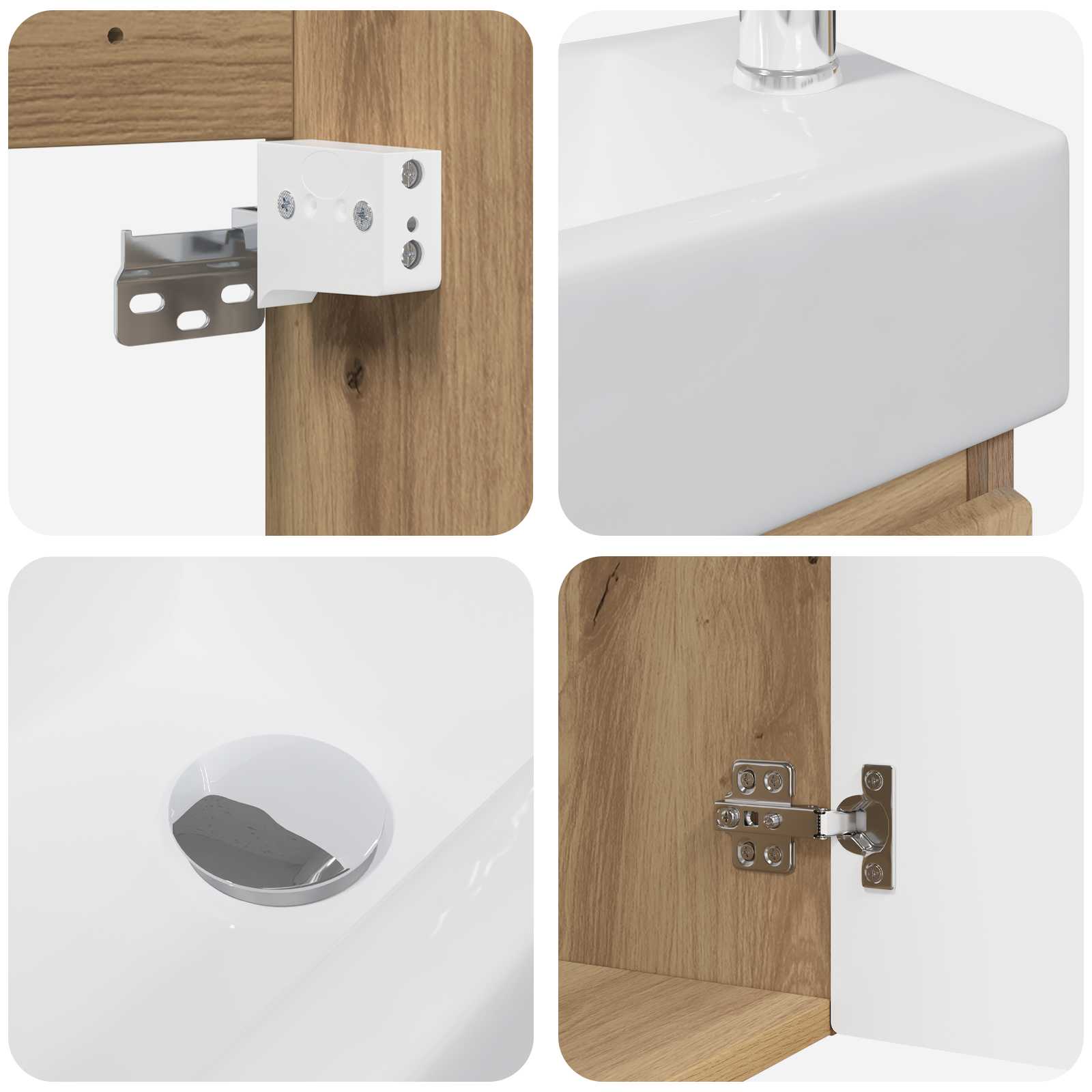 Mobile bagno con rubinetto Rovere Artigianale | homemem39
