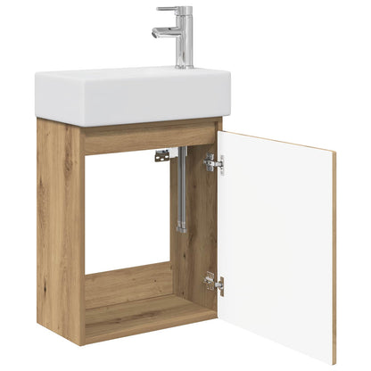 Mobile bagno con rubinetto Rovere Artigianale | homemem39