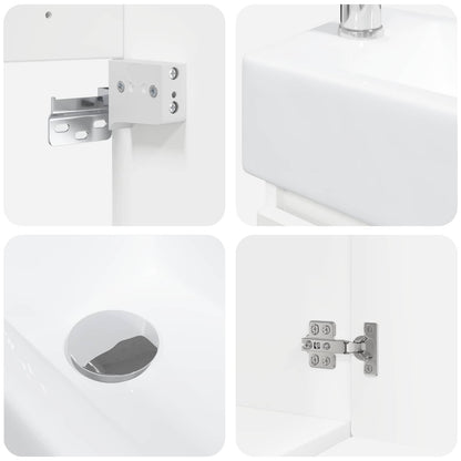Mobile bagno con rubinetto Bianco 45,5 x 22,5 x 84 cm | homemem39