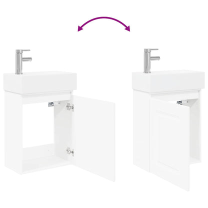 Mobile bagno con rubinetto Bianco 45,5 x 22,5 x 84 cm | homemem39
