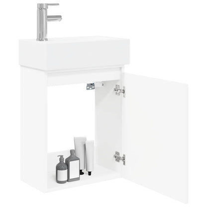 Mobile bagno con rubinetto Bianco 45,5 x 22,5 x 84 cm | homemem39