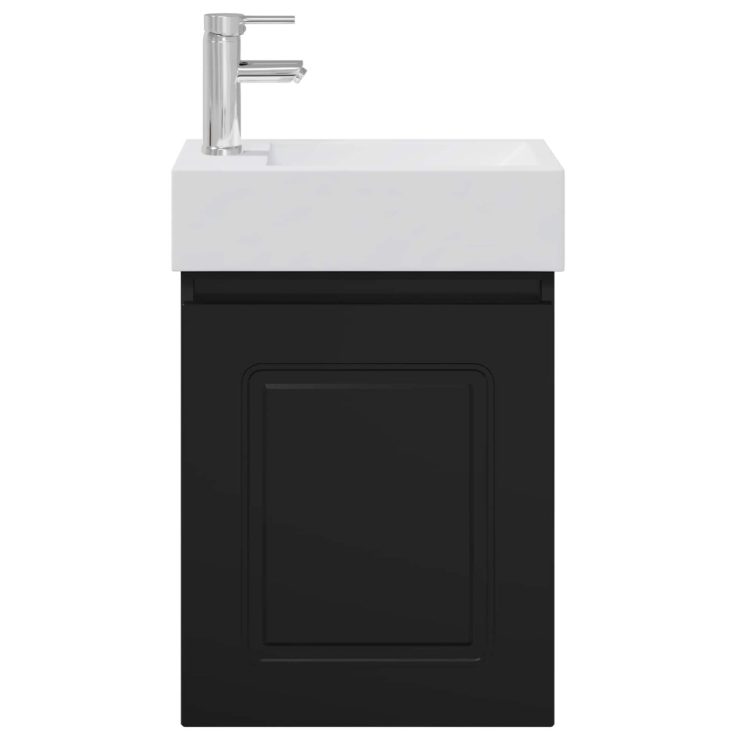 Mobile bagno con rubinetto Nero 45,5 x 22,5 x 84 cm | homemem39