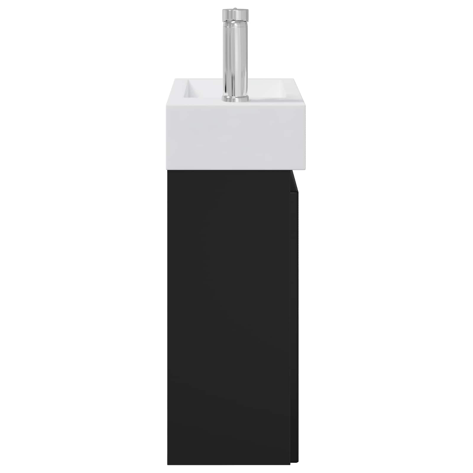 Mobile bagno con rubinetto Nero 45,5 x 22,5 x 84 cm | homemem39