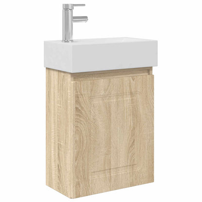 Mobile bagno con rubinetto Rovere Sonoma 45,5 x 22,5 x 84 cm | homemem39