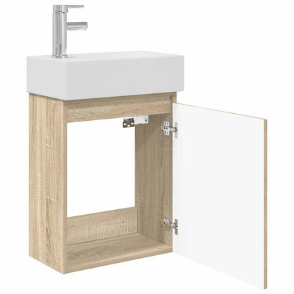 Mobile bagno con rubinetto Rovere Sonoma 45,5 x 22,5 x 84 cm | homemem39